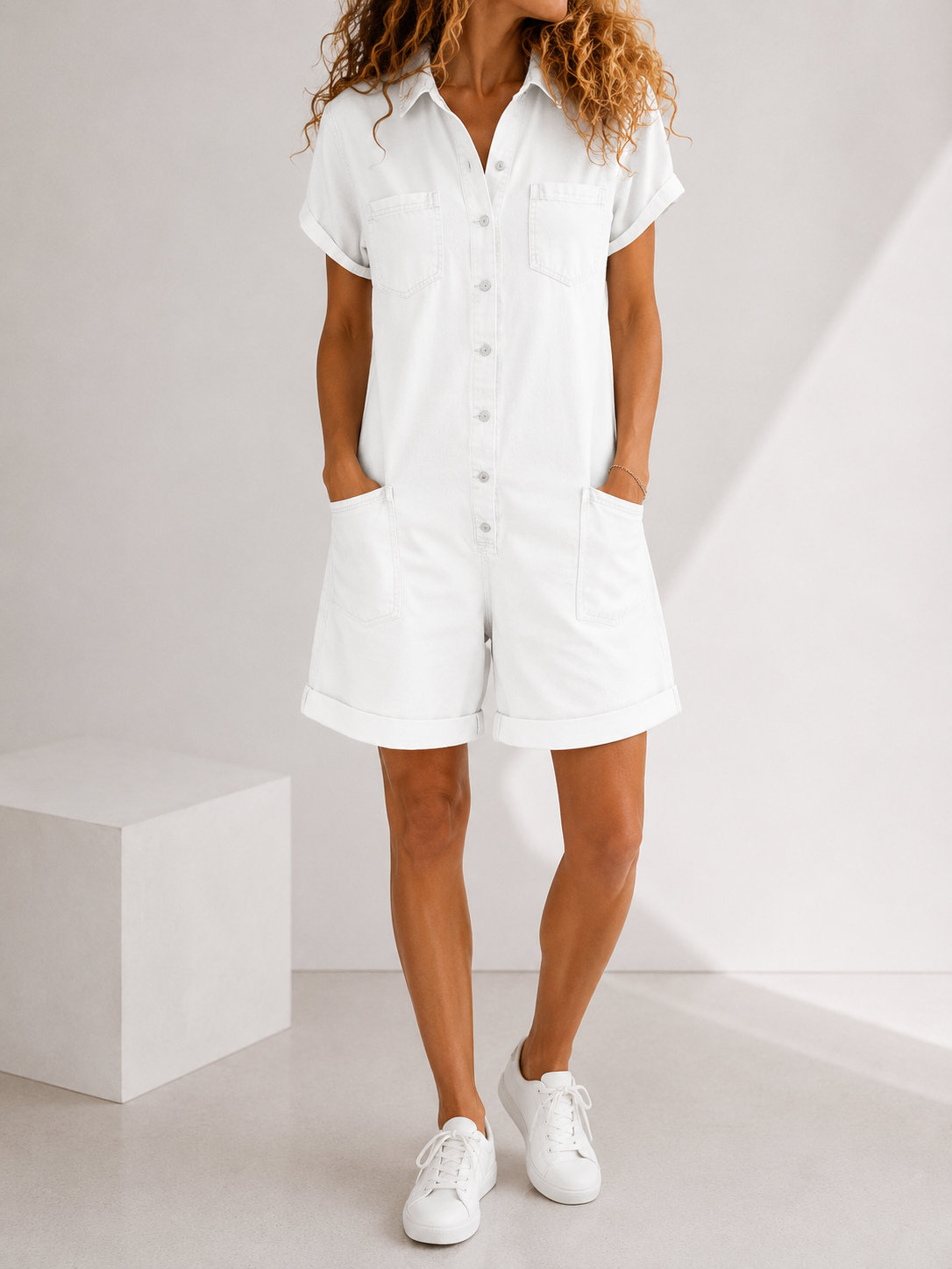 Combishort Denim avec Poches