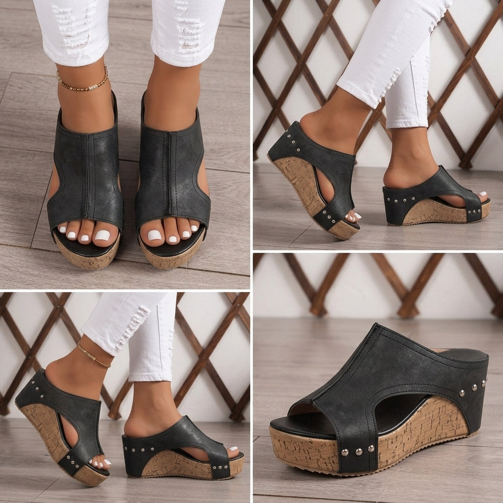Sandales Compensées LARA Style – Confort & Élégance