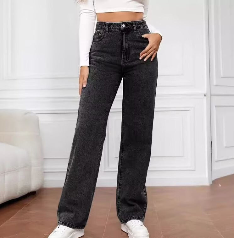 Pantalon Wide Leg Taille Haute – Coupe Élançant