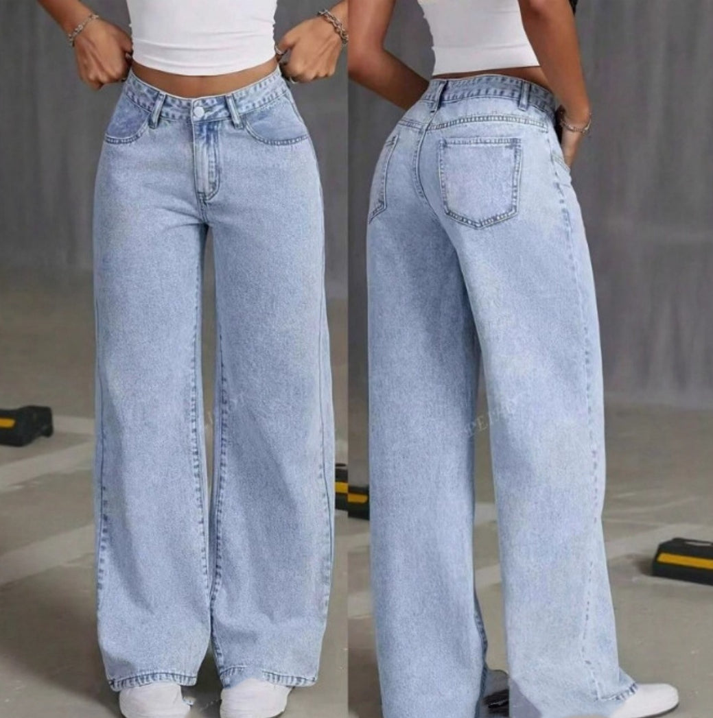 Pantalon Wide Leg Taille Haute – Coupe Élançant
