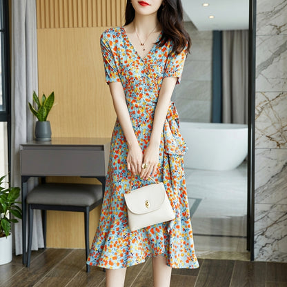 Robe florale Midi Imprimée