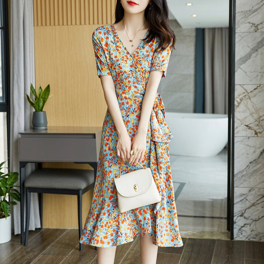 Robe florale Midi Imprimée