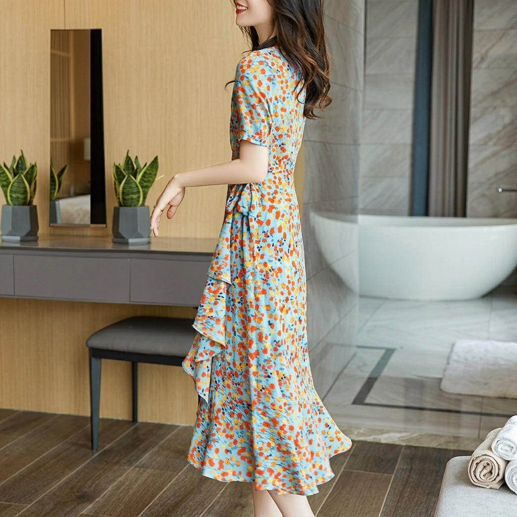 Robe florale Midi Imprimée