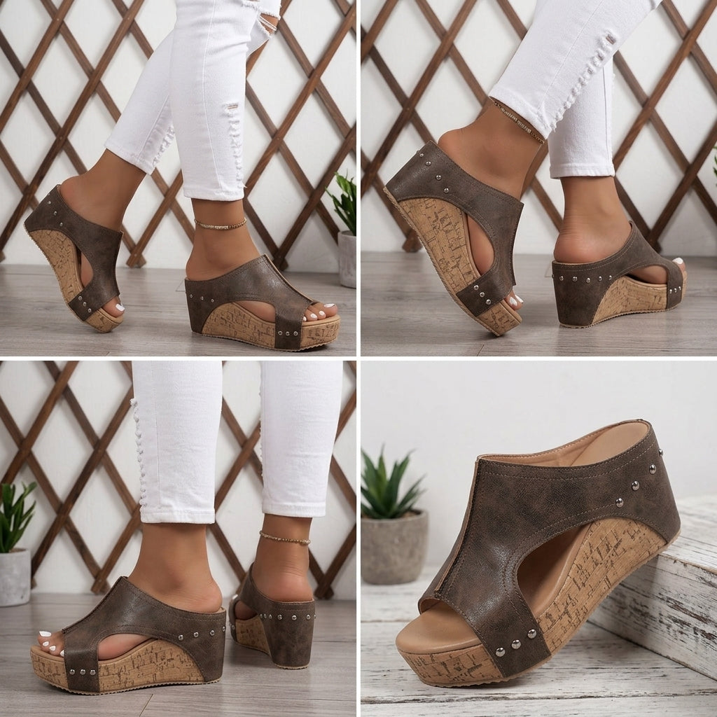 Sandales Compensées LARA Style – Confort & Élégance