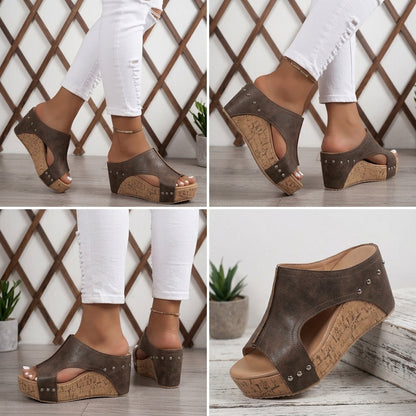 Sandales Compensées LARA Style – Confort & Élégance