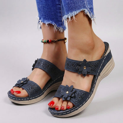 Sandales mules élégance Florale