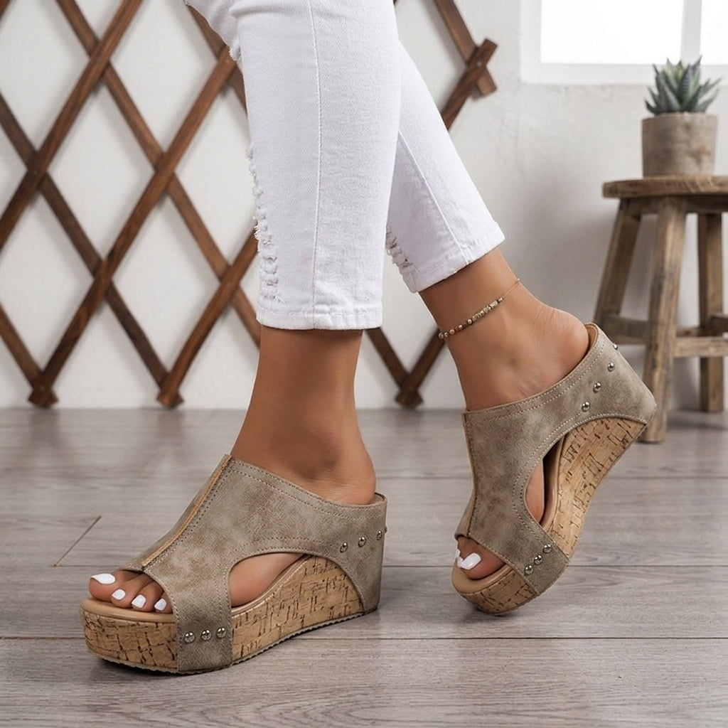 Sandales Compensées LARA Style – Confort & Élégance