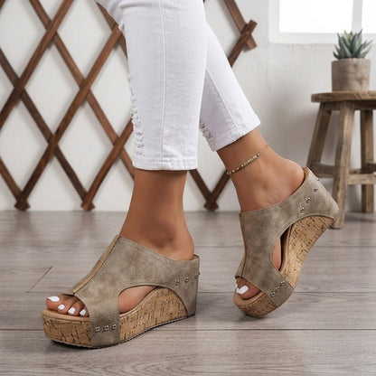 Sandales Compensées LARA Style – Confort & Élégance