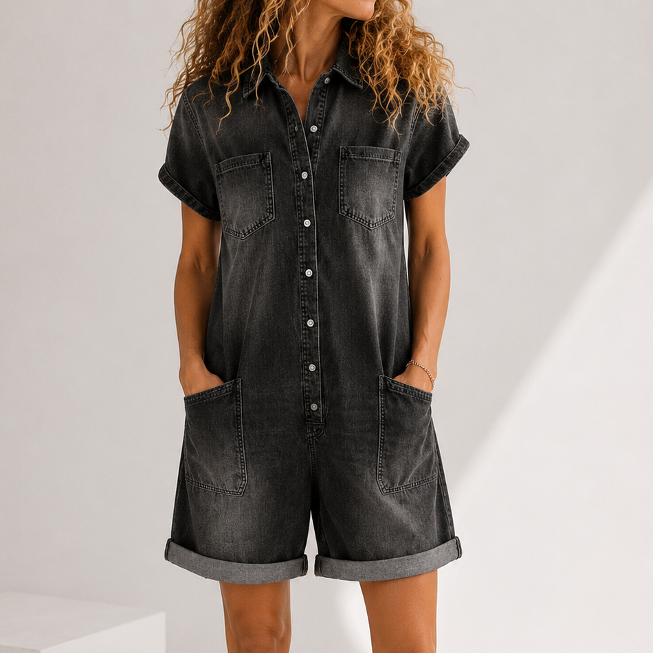 Combishort Denim avec Poches